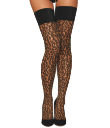 Bas autofixant imprimé léopard - DG0533NBL